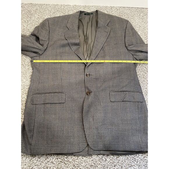Ralph Lauren Blazer Jacket Mens Size 44R Houndstooth Sports Coat 2 Button - Picture 13 of 14